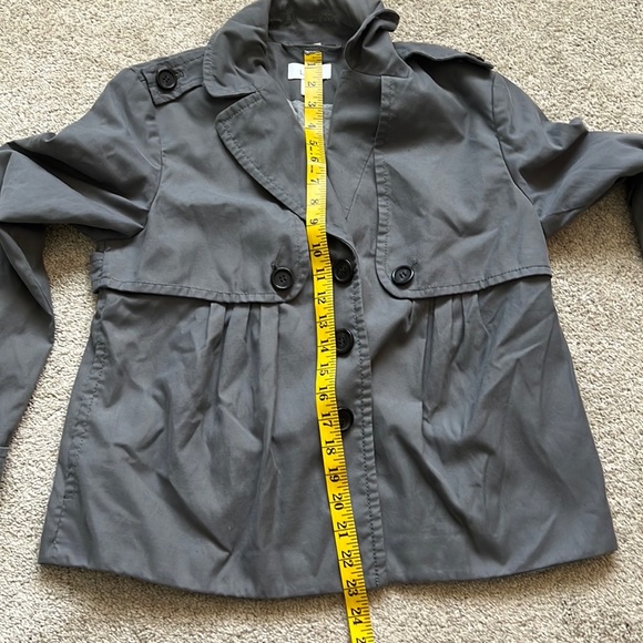 Women’s Gray Safari Jacket Size Small Large buttons Ann Taylor - Picture 8 of 9